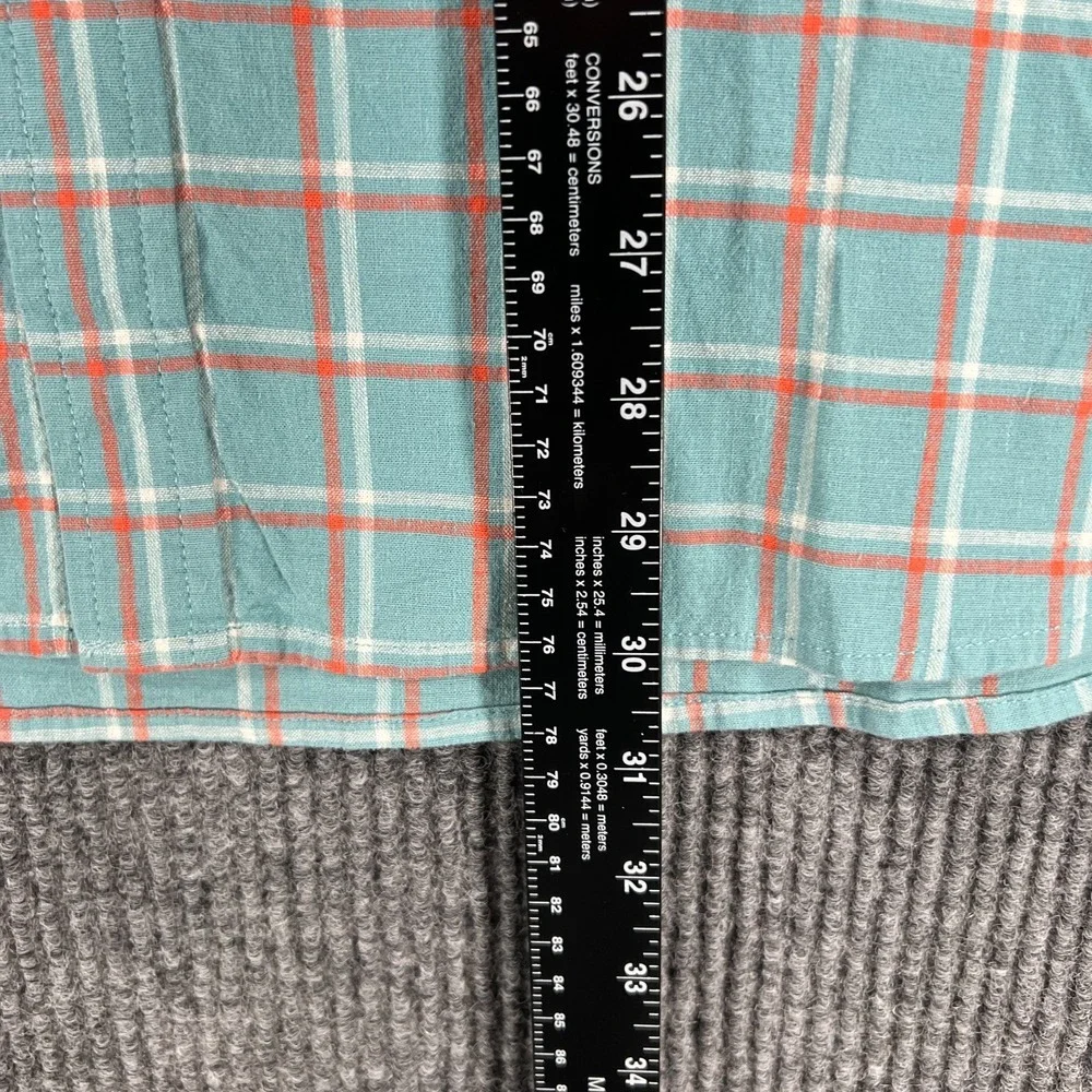 The North Face Shirt Mens Large Green Check Short Sleeve Button Up Hiking Casual